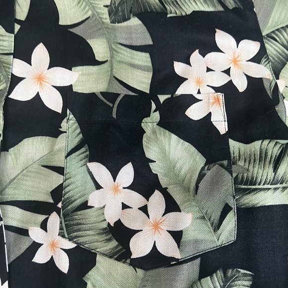 Jamaica Jaxx | Silk Hawaiian Polo | Black & Green | Medium - Picture 3 of 6
